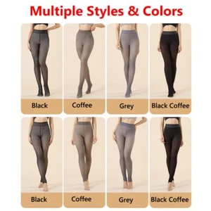 Thick Fleece Lined Tights Skin Colored Warm Pantyhose for Women - Picture 1 of 20