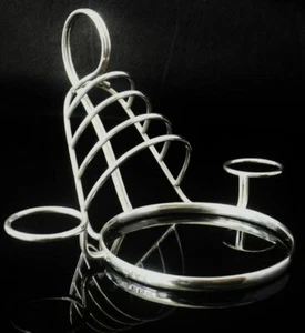 Unusual Sterling Silver Toast Rack, Birmingham 1908, Hukin & Heath - Picture 1 of 8