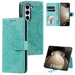 For Samsung Galaxy Z Fold 5/4 Leather AntiScratch Wallet Case Stand Phone Cover - Picture 1 of 19