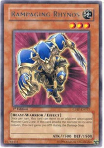 Rampaging Rhynos - CDIP-EN031 - Rare - 1st Edition - YuGiOh - Picture 1 of 4