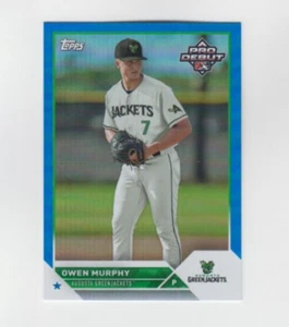 Owen Murphy 2023 TOPPS PRO DEBUT NOVATO LÁMINA AZUL PARALELO/150 CHAQUETAS VERDES - Imagen 1 de 2