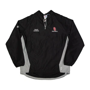 MAJESTIC SC Football Pullover USA Jacket Black Mens L - Picture 1 of 6