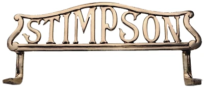 Antique 1925 Stimpson Scale No. 75  Brass Topper Name Plate - Image 1 of 4