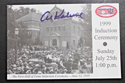 Al Kaline (d.2020) Detroit Tigers Autographed HOF Induction Postcard JSA - Image 1 of 4