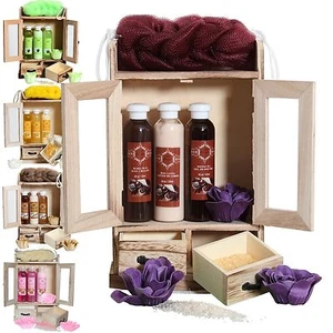 10 Pcs BRUBAKER Beauty Gift Set Women's Bath Set Wooden Cabinet many Fragrances - Picture 1 of 21