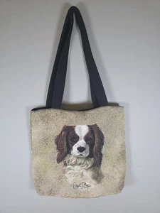 Cavalier King Charles  Spaniel Dog Tapestry Tote Bag Robert J May  Double Sided - Picture 1 of 4