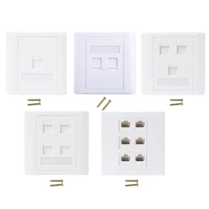 86 Type Computer Socket Panel CAT5E Module RJ45 Cable Interface Outlet - Afbeelding 1 van 13
