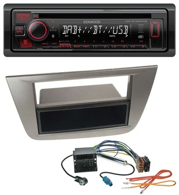 Kenwood MP3 CD USB Bluetooth DAB Autoradio für Seat Altea Toledo ab 05 Anthrazit - Bild 1 von 4