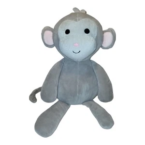Bedtime Originals Pinkie Gray Plush Monkey Stuffed Animal Lambs & Ivy 2016 12" - Picture 1 of 10