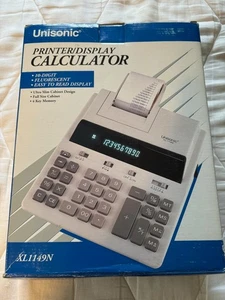 UNISONIC XL1149N Printer Display OFFICE CALCULATOR ADDING MACHINE - Bild 1 von 2