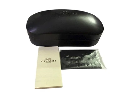 Estuche con cubierta para gafas de sol negras COACH New York con paño de limpieza de lentes sellado Foto 1 de 4
