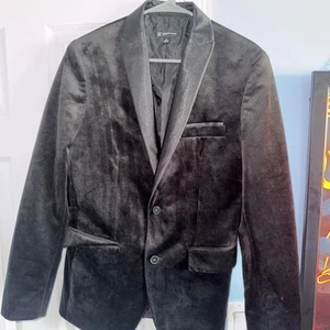 inc international concepts mens blazers Velvet Small Black - Picture 1 of 2