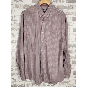 IZOD Premium Essentials Hemd Herren XL rot kariert Freizeit Button Down Langarm - Bild 1 von 21