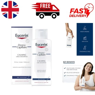 250ml Fragrance-Free Moisturizing Shampoo for Dry Scalp Relief - Urea & Lactate - Image 1 of 4