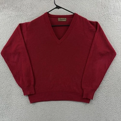 Suéter Jantzen de Colección Hombres Grande Rojo Mezcla de Lana Tejido Años 80 Manga Larga Preppy EE. UU. Foto 1 de 4