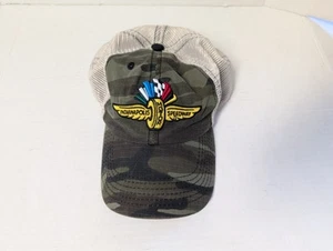 Indianapolis Motor Speedway Strapback camo Hat Cap Indy 500 - Picture 1 of 6