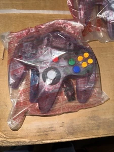N64 Atomic Purple Controller Sealed from factory in the bag Genuine OEM RARE - Picture 1 of 8