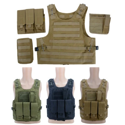 Army Military Tactical Vest Molle Combat Assault Plate Carrier Hunting Vest CS - Image 1 of 4