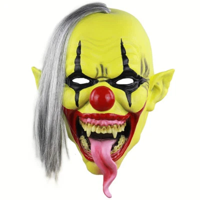 Halloween Horror Clown Mask Scary Ghost Latex Masquerade Party Cosplay Costumes - Image 1 of 4