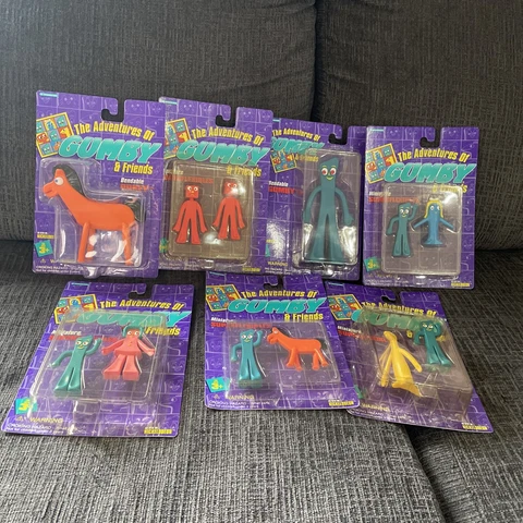 The Adventures of Gumby & Friends Bendable Gumby Figures Trendmasters 1995 SET! Cover