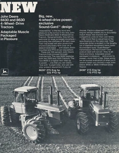 JOHN DEERE 8430/ 8630 TRACTORS BROCHURE - Picture 1 of 1