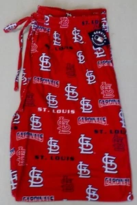 ST. LOUIS CARDINALS HOMBRE DORMIR SALÓN PIJAMA POLIÉSTER PANTALONES MEDIANO (28-30) NUEVO CON ETIQUETAS - Imagen 1 de 2
