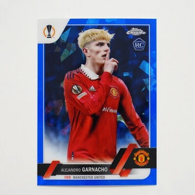 2022-23 Topps Chrome Sapphire UEFA Alejandro Garnacho Image Variation RC #50 - Image 1 of 2