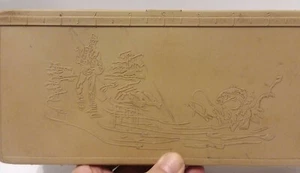 Vintage Plastic Fly Fishing Tackle Box Graphic on Both Sides  - Picture 1 of 8