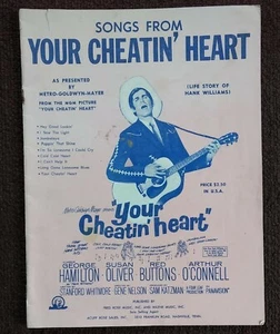 SONGS FROM YOUR CHEATIN' HEART LIFE STORY OF HANK WILLIAMS libro di canzoni spartiti musicali - Foto 1 di 12