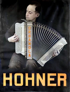Hohner Akkordeons Werbeplakat 14 x 11" Fotodruck - Bild 1 von 1