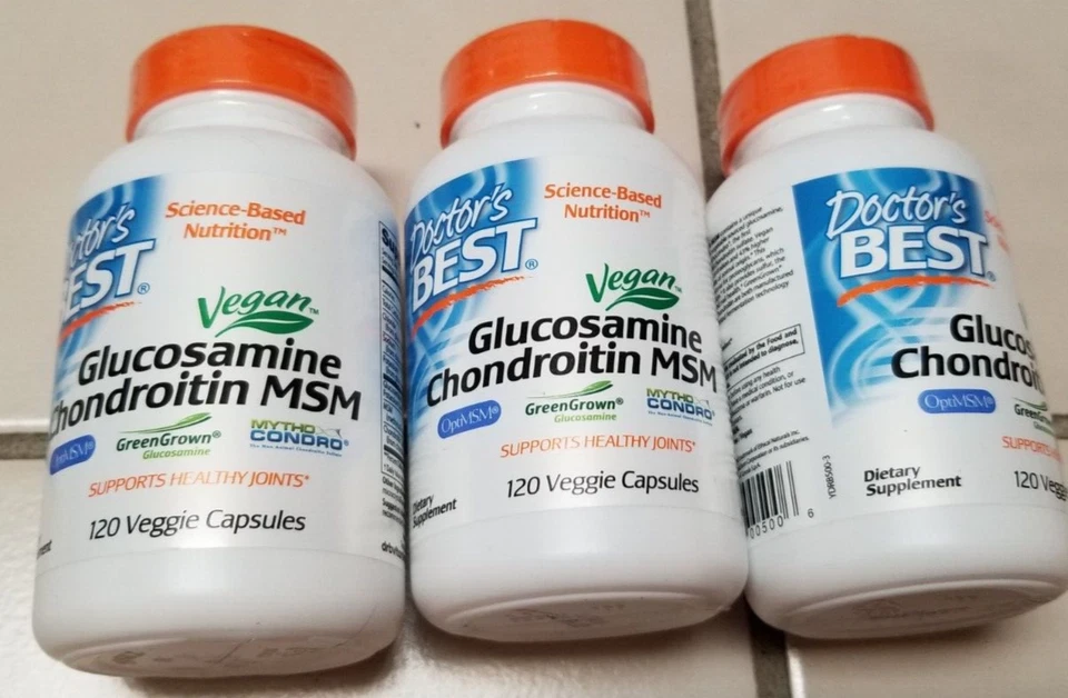 Doctor's Best Vegan Glucosamine Chondroitin MSM 120 Veggie Caps