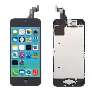 LCD Display Touch Digitizer Screen Replacement Home Button for iPhone 5C Black - Photo 1 sur 5
