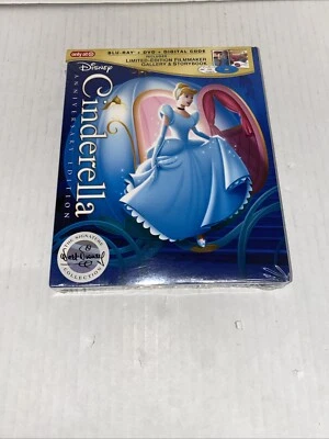 CINDERELLA +BLURAY + DVD  ANNIVERSARY EDITION TARGET EXCLUSIVE **READ Foto 1 de 4