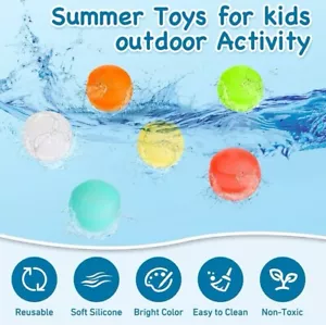 12pc Reusable Silicone Water Ballon’s For Kids - Picture 1 of 4