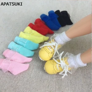 5pairs/lot Lace Short Socks for Blyth 1:6 Doll Sock For BJD Solid Color Sock - Picture 1 of 6