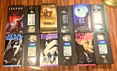 Sci-Fi Fantasy 6 Movie Lot Star Wars Trilogy E.T. The Lord of the Rings Legend - Image 1 of 4