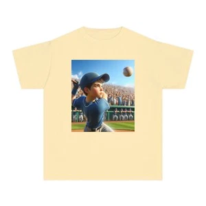 Youth Baseball Inspired Tee, Sports Shirt, Gift for Young Athletes, Boys [...] - Picture 1 of 7