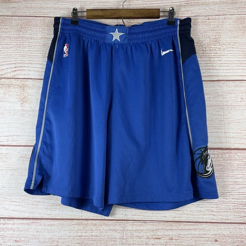 NBA Dallas Mavericks Icon Edition Swingman Nike Blue Men’s Shorts Size 46 EUC Cover
