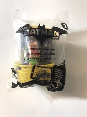 LEGO Batman Película Robin/Catwoman Taza McDonalds 2017 NUEVO Foto 1 de 3