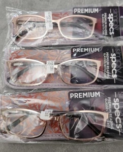*3* Foster Grant SIMPLY SPECS Premium Reading Glasses W/case JOCELYN +1.25 NEW - Picture 1 of 3