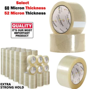STRONG 60 µm & 52 µmTHICKNESS HEAVY-DUTY PARCEL PACKING TAPES 48MMX66M - Picture 1 of 12