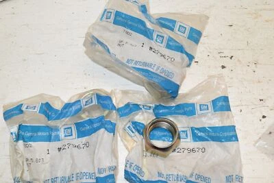 3x NOS GM Chevrolet, camioneta Chevy mano derecha exterior tuerca rueda trasera #279670-B1-141 Foto 1 de 2