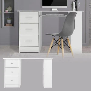 Schreibtisch Computertisch Arbeitstisch Bürotisch mit Schubladen Ablage Regal - Bild 1 von 12