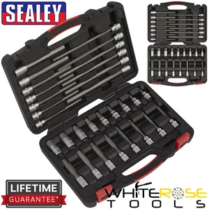Sealey Hex Socket Bit Set 30pc 3/8" Drive Metric 5-19mm Premier Allan Allen Key - Picture 1 of 11