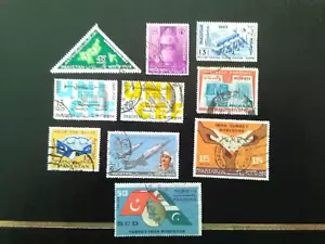 PAKISTAN USED STAMPS 1962-5 SG158, 165, 168-9 ,195, 211, 220 ,224-5, 228. - Picture 1 of 1