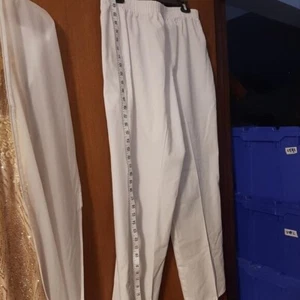 NEW ! White Nursing Fashion Seal Healthcare Scrub Pant Size L - Picture 1 of 5