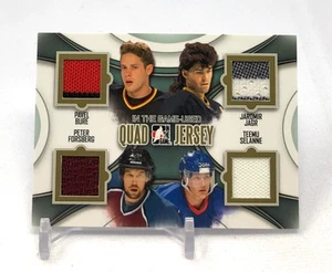 Pavel Bure Jaromir Jagr Forsberg Teemu Selanne 2014 ITG Quad Jersey GOLD /10 - Picture 1 of 2
