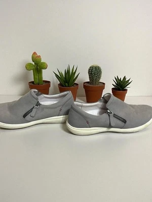 Josef Seibel Zapatos Mujer 38 Sin Cordones Mocasines Tenis Gris Cuero Cremallera Foto 1 de 4