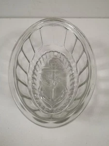 Vintage Glass Oval Anchor Pudding Jelly Mould - Picture 1 of 4
