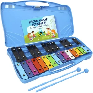 Glockenspiel Xilofono | 25 Note Tasti in Metallo Colorati Xilofono per Bambini | Per... - Foto 1 di 6